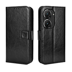 Coque Portefeuille Livre Cuir Etui Clapet BY5 pour Asus Zenfone 9 Noir