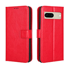 Coque Portefeuille Livre Cuir Etui Clapet BY5 pour Google Pixel 7 5G Rouge