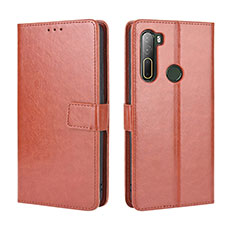 Coque Portefeuille Livre Cuir Etui Clapet BY5 pour HTC U20 5G Marron