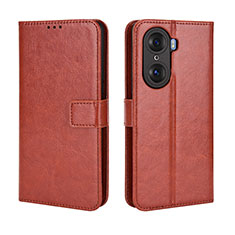 Coque Portefeuille Livre Cuir Etui Clapet BY5 pour Huawei Honor 60 5G Marron