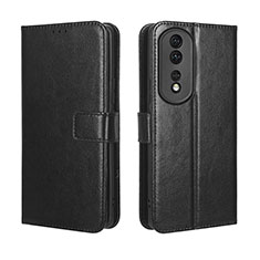 Coque Portefeuille Livre Cuir Etui Clapet BY5 pour Huawei Honor 80 Pro 5G Noir