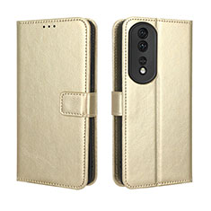 Coque Portefeuille Livre Cuir Etui Clapet BY5 pour Huawei Honor 80 Pro 5G Or