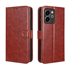 Coque Portefeuille Livre Cuir Etui Clapet BY5 pour Huawei Honor 80 SE 5G Marron