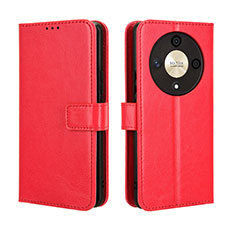 Coque Portefeuille Livre Cuir Etui Clapet BY5 pour Huawei Honor Magic6 Lite 5G Rouge