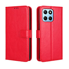 Coque Portefeuille Livre Cuir Etui Clapet BY5 pour Huawei Honor X6 Rouge