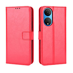 Coque Portefeuille Livre Cuir Etui Clapet BY5 pour Huawei Honor X7 Rouge