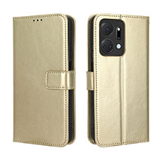 Coque Portefeuille Livre Cuir Etui Clapet BY5 pour Huawei Honor X7a Or