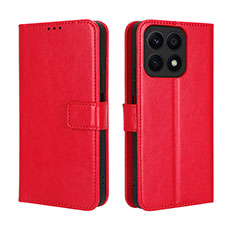 Coque Portefeuille Livre Cuir Etui Clapet BY5 pour Huawei Honor X8a 4G Rouge