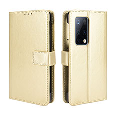 Coque Portefeuille Livre Cuir Etui Clapet BY5 pour Huawei Mate X2 Or