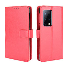 Coque Portefeuille Livre Cuir Etui Clapet BY5 pour Huawei Mate X2 Rouge