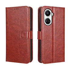 Coque Portefeuille Livre Cuir Etui Clapet BY5 pour Huawei Nova 10 SE Marron