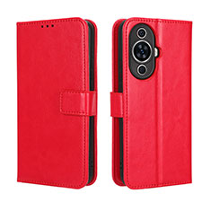 Coque Portefeuille Livre Cuir Etui Clapet BY5 pour Huawei Nova 11 Rouge