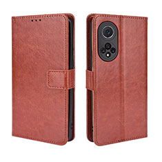 Coque Portefeuille Livre Cuir Etui Clapet BY5 pour Huawei Nova 9 Pro Marron