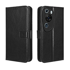 Coque Portefeuille Livre Cuir Etui Clapet BY5 pour Huawei P60 Art Noir