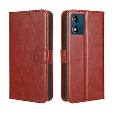 Coque Portefeuille Livre Cuir Etui Clapet BY5 pour Motorola Moto E13 Marron