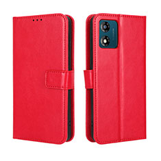 Coque Portefeuille Livre Cuir Etui Clapet BY5 pour Motorola Moto E13 Rouge