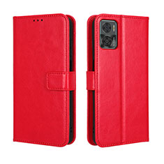 Coque Portefeuille Livre Cuir Etui Clapet BY5 pour Motorola Moto E22i Rouge