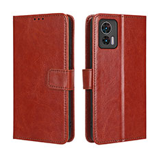 Coque Portefeuille Livre Cuir Etui Clapet BY5 pour Motorola Moto Edge 30 Neo 5G Marron