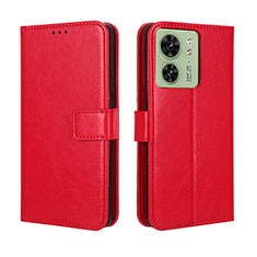 Coque Portefeuille Livre Cuir Etui Clapet BY5 pour Motorola Moto Edge 40 5G Rouge