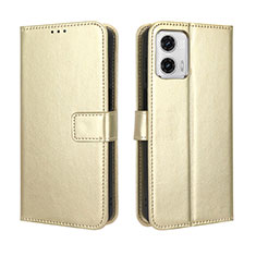 Coque Portefeuille Livre Cuir Etui Clapet BY5 pour Motorola Moto G 5G (2023) Or