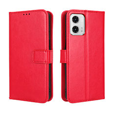 Coque Portefeuille Livre Cuir Etui Clapet BY5 pour Motorola Moto G53 5G Rouge