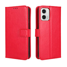 Coque Portefeuille Livre Cuir Etui Clapet BY5 pour Motorola Moto G53j 5G Rouge