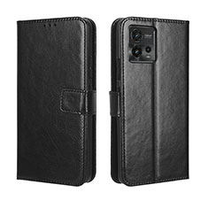 Coque Portefeuille Livre Cuir Etui Clapet BY5 pour Motorola Moto G72 Noir