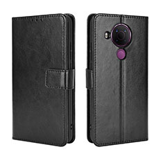 Coque Portefeuille Livre Cuir Etui Clapet BY5 pour Nokia 5.4 Noir