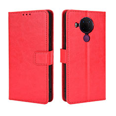 Coque Portefeuille Livre Cuir Etui Clapet BY5 pour Nokia 5.4 Rouge