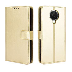 Coque Portefeuille Livre Cuir Etui Clapet BY5 pour Nokia 6.3 Or