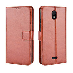 Coque Portefeuille Livre Cuir Etui Clapet BY5 pour Nokia C100 Marron