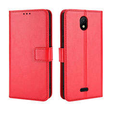 Coque Portefeuille Livre Cuir Etui Clapet BY5 pour Nokia C100 Rouge