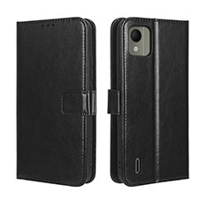 Coque Portefeuille Livre Cuir Etui Clapet BY5 pour Nokia C110 Noir