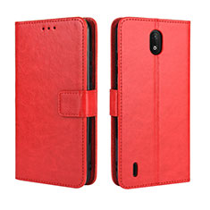 Coque Portefeuille Livre Cuir Etui Clapet BY5 pour Nokia C2 Rouge