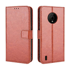 Coque Portefeuille Livre Cuir Etui Clapet BY5 pour Nokia C200 Marron