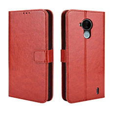 Coque Portefeuille Livre Cuir Etui Clapet BY5 pour Nokia C30 Marron