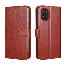 Coque Portefeuille Livre Cuir Etui Clapet BY5 pour Nokia G100 Marron