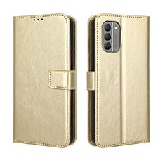 Coque Portefeuille Livre Cuir Etui Clapet BY5 pour Nokia G400 5G Or