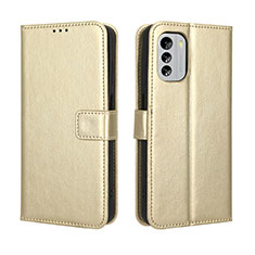 Coque Portefeuille Livre Cuir Etui Clapet BY5 pour Nokia G60 5G Or