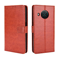 Coque Portefeuille Livre Cuir Etui Clapet BY5 pour Nokia X100 5G Marron