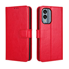 Coque Portefeuille Livre Cuir Etui Clapet BY5 pour Nokia X30 5G Rouge