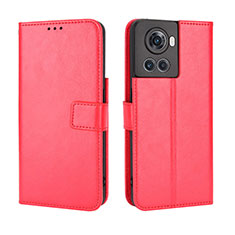 Coque Portefeuille Livre Cuir Etui Clapet BY5 pour OnePlus 10R 5G Rouge