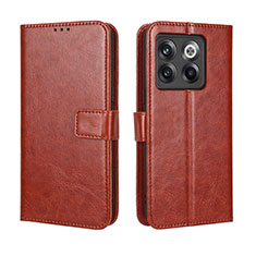 Coque Portefeuille Livre Cuir Etui Clapet BY5 pour OnePlus 10T 5G Marron