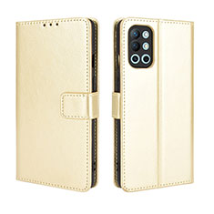 Coque Portefeuille Livre Cuir Etui Clapet BY5 pour OnePlus 9R 5G Or