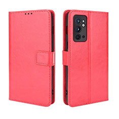 Coque Portefeuille Livre Cuir Etui Clapet BY5 pour OnePlus 9RT 5G Rouge