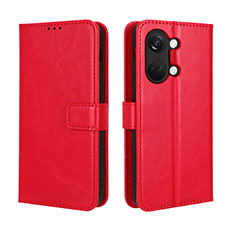 Coque Portefeuille Livre Cuir Etui Clapet BY5 pour OnePlus Nord 3 5G Rouge