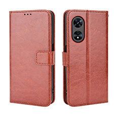 Coque Portefeuille Livre Cuir Etui Clapet BY5 pour Oppo A1 5G Marron