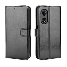 Coque Portefeuille Livre Cuir Etui Clapet BY5 pour Oppo A18 Noir