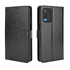 Coque Portefeuille Livre Cuir Etui Clapet BY5 pour Oppo A54 4G Noir