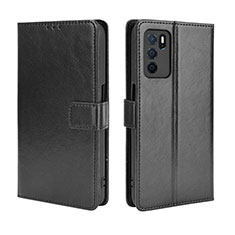 Coque Portefeuille Livre Cuir Etui Clapet BY5 pour Oppo A54s Noir